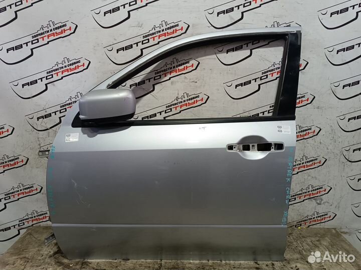 Дверь mitsubishi airtrek outlander CU2W CU4W CU5W MR954667 передняя левая без стеклоподъемника сереб