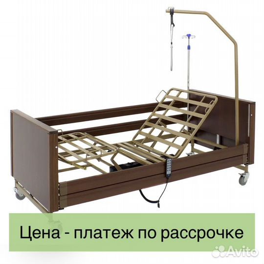 Кровать подъемная медицинская венге
