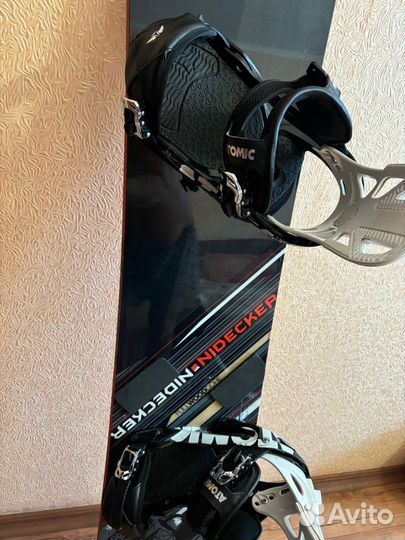 Классный сноуборд Nidecker+крепы Атомис