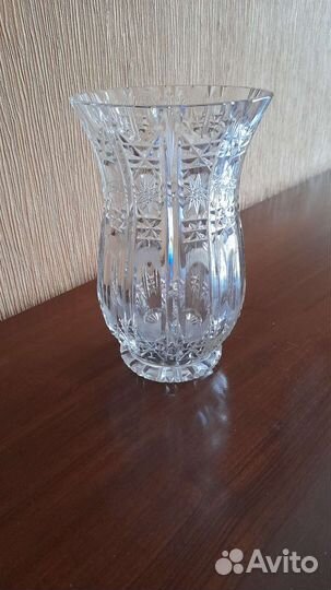Хрустальная ваза большая,Богемия, 60-70 годы,ссср