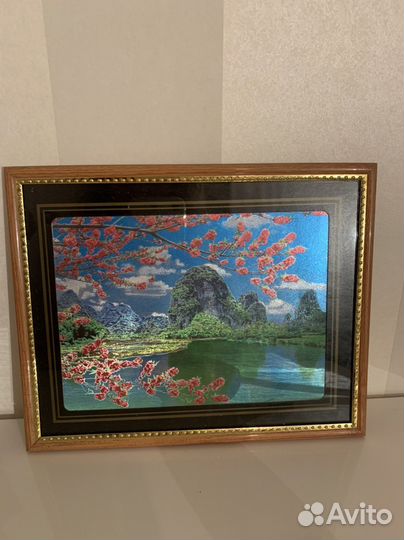 Картина переливающаяся 26х21 см бу