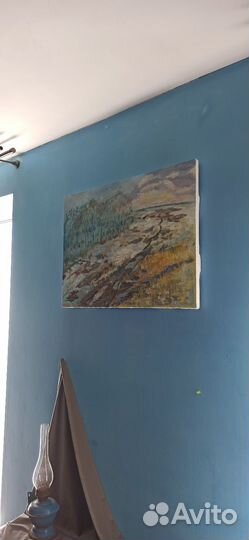 Картина маслом на холсте зима/Бронь/ Подарок