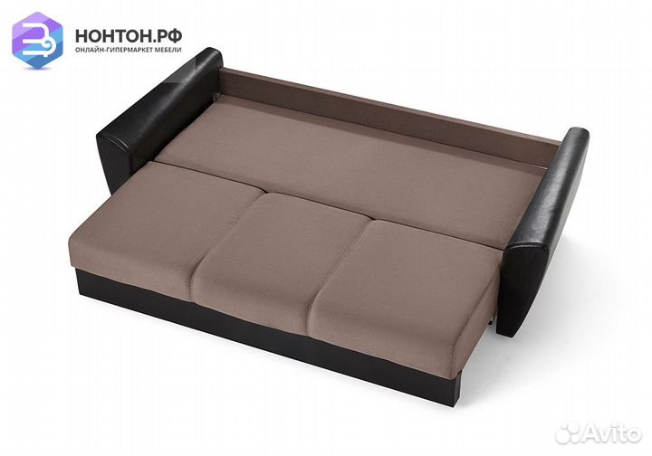 Диван еврокнижка Мадейра Lux кофе с молоком / кори