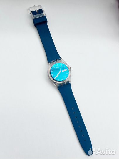 Swatch blue away GE721 / SO28K700 синие хамелеон