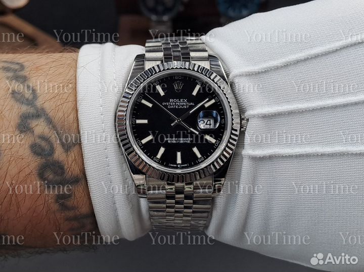 Rolex Datejust Black часы мужские механические