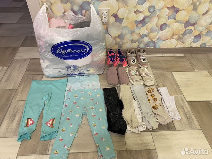 Много фирменных вещей пакетом для девочки 98-110