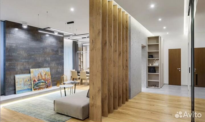 Деревянная перегородка из реек