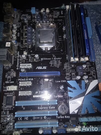 Материнская плата с процессором i7 860/12gb озу