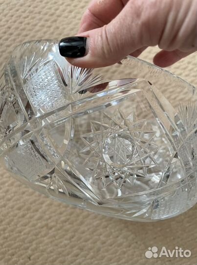Хрустальная ваза для фруктов салатов