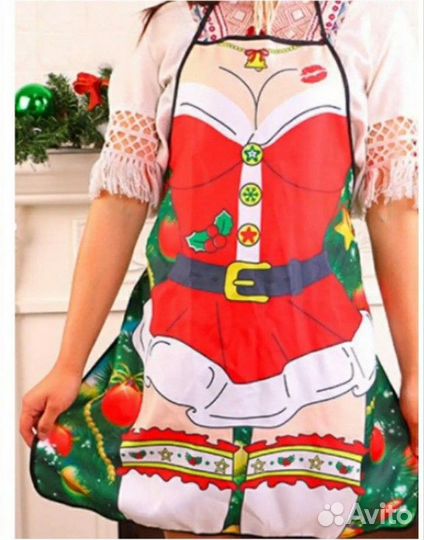 Фартук женский с принтом-супер новогодний подарок