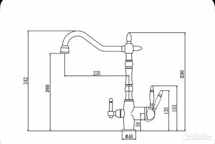 Смеситель для кухни с фильтром