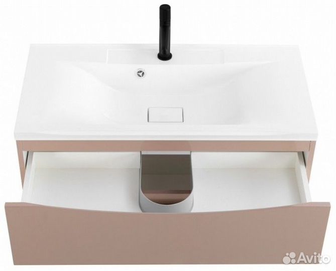 Тумба с раковиной BelBagno Marino 80-BB800/450-LV-MR-PR Capucino Lucido