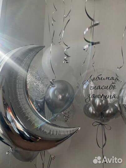 Воздушные шарики на выписку с роддома