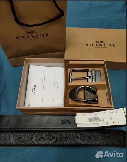 Ремень кожаный Coach