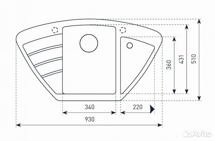 Кухонная мойка Zigmund & Shtain Eckig 900 Молодое