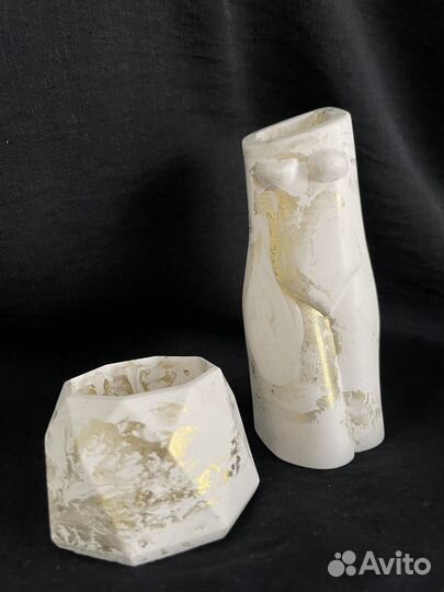 Ваза, органайзер, кашпо, гипсовое изделие