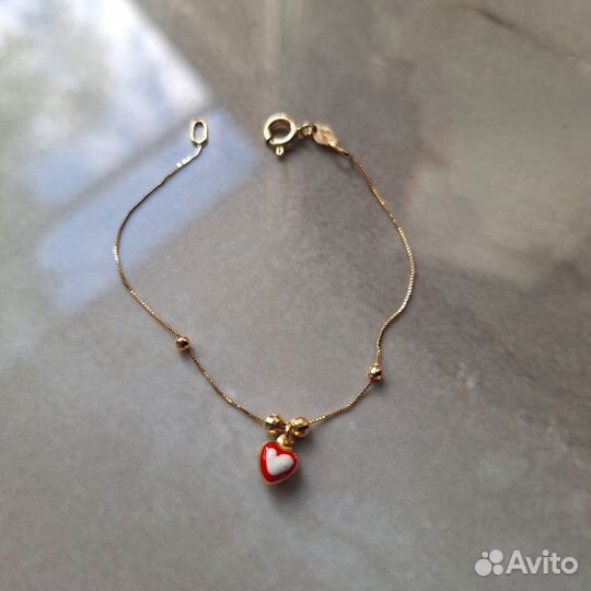 Золотой браслет детский, новый