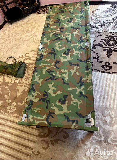 Раскладушка туристическая походная металлическая