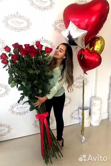 Цветы, букеты. Розы-гиганты