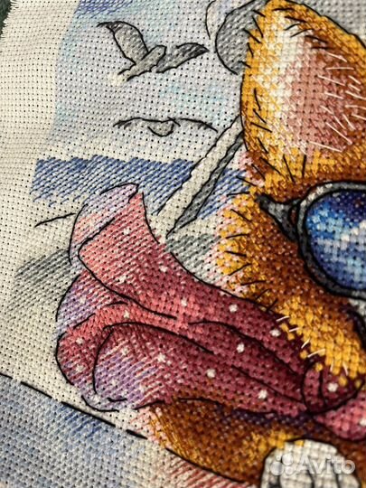 Картина вышитая крестом ручная работа