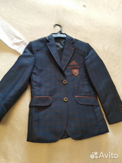 Школьный костюм+Рубашка+жилет+галстук+пиджак