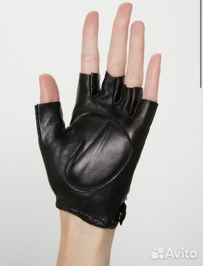 Перчатки женские кожаные без пальцев
