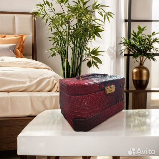 Шкатулка для украшений кожа