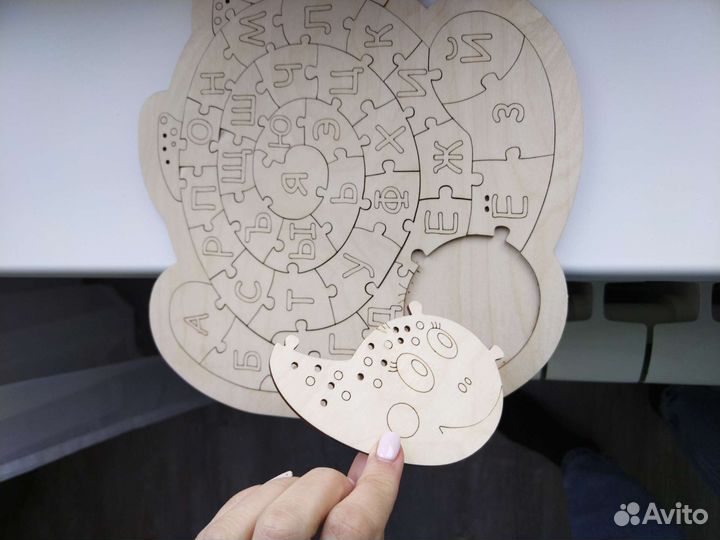 Пазлы деревянные карта, алфавит