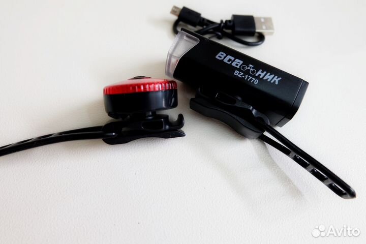 Комплект USB-фонарей Всадник BZ-1770 (пер+зад)