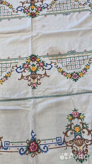 Подзоры, скатерть старинные вышивка