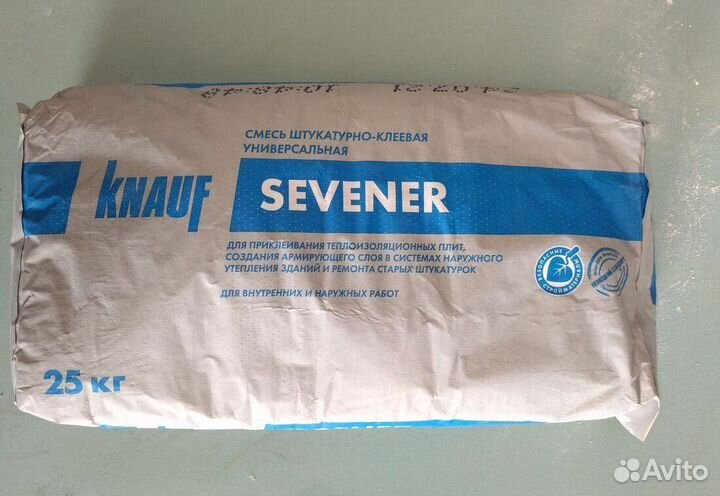 Клей кнауф Севенер монтажный цементный 25кг, упак