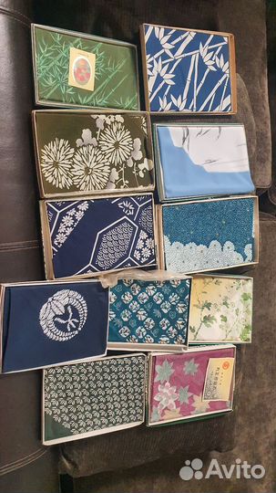 Большие старинные платки, фурошики, Япония