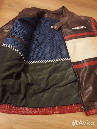 Мотокуртка кожаная мужская