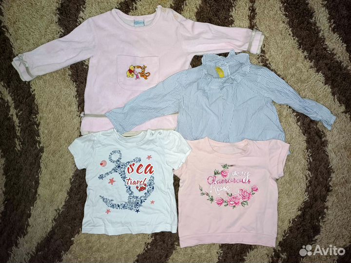 Большой пакет одежды для девочки 74-80