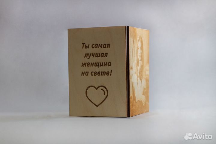 Открытка из дерева по вашему дизайну