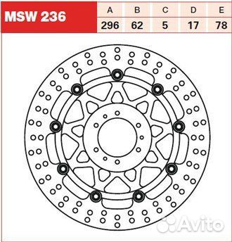 Тормозной диск MSW236