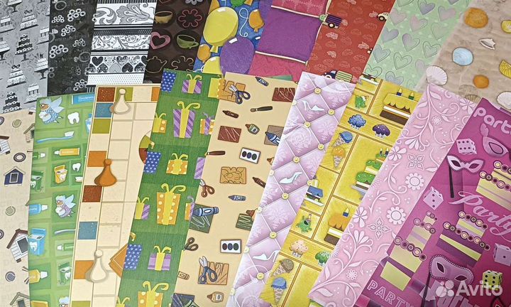4 лота бумаги для скрапбукинга