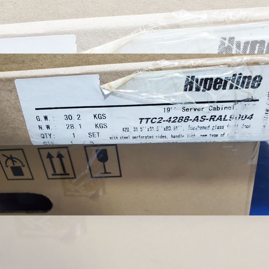 [TTC2-4288-AS-RAL9004] Шкаф Напольный Hyperline 42u Стекло Ttc2-4288-As-Ral9004