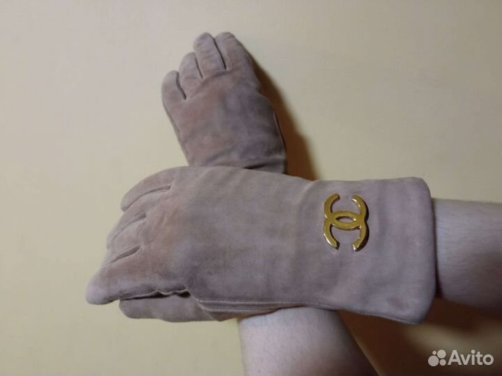 Перчатки замшевые женские