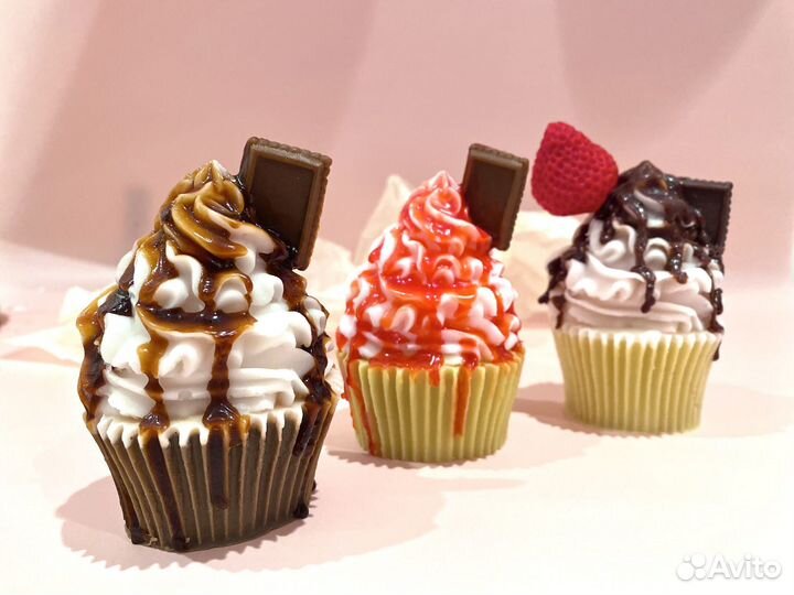 Мыло Кекс, шоколад, подарочный набор