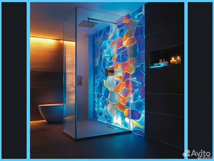 Душевые стеклянные ограждения гарантия 5 лет