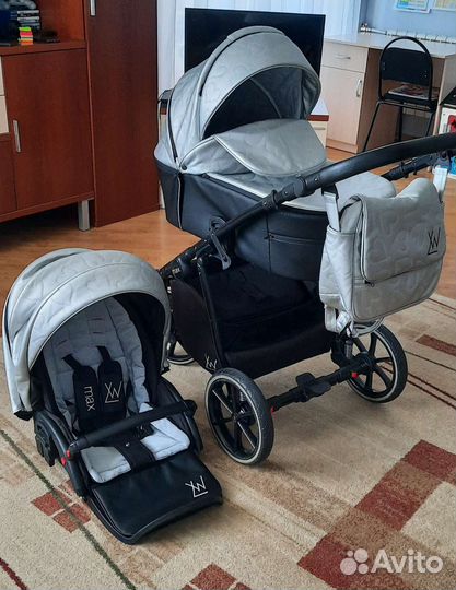 Коляска 2 в 1 Эко кожа