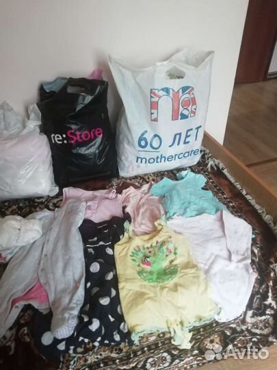 Вещи для девочки от 0 до 6 мес. пакетом