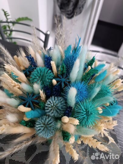 Букет подарок на 1 сентября из сухоцветов