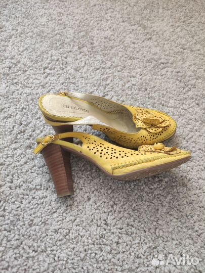 Вестфалика 37 р кожаные слингбэки босоножки