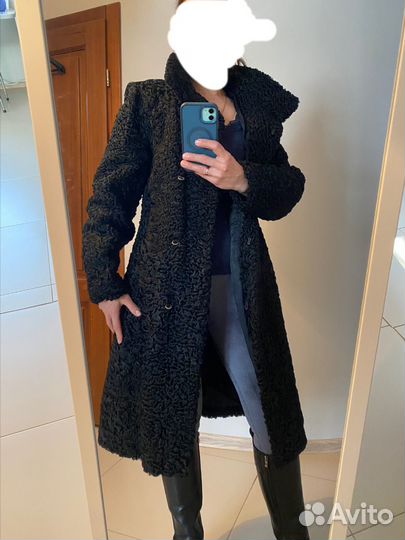 Шуба пальто каракуль