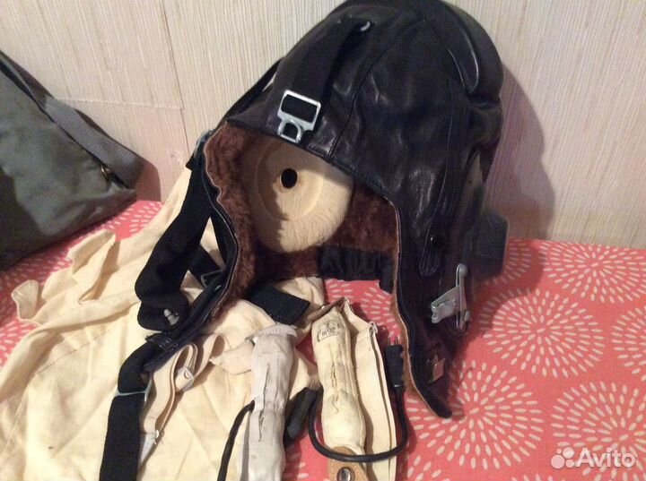 Меховой летный Шлемофон