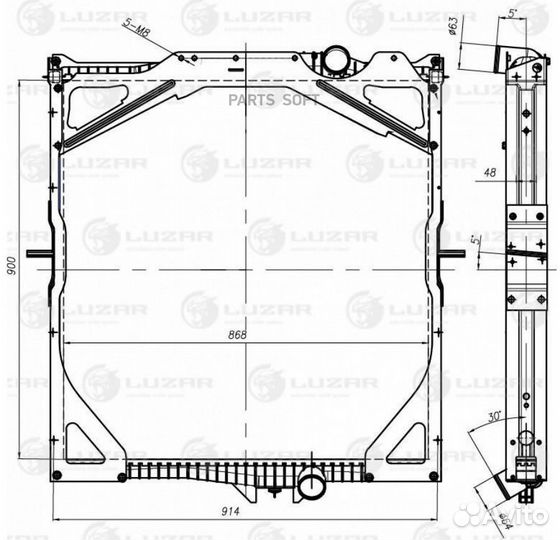 Радиатор охлаждения двигателя Volvo Trucks FH (93)