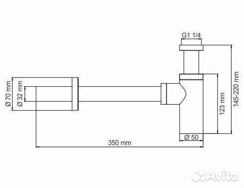 Сифон для раковины Grocenberg Никель