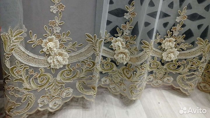 Итальянский тюль,сетка лепка,3D орнамент